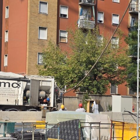 pompaggio sabbia e cemento in quota MCS spa massetti e sottofondi